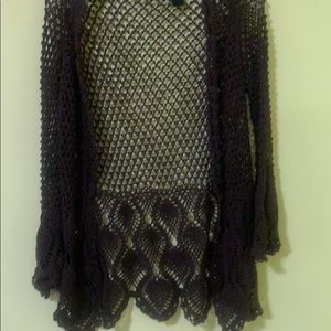 Brown Crochet Sweater